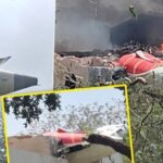 प्लेन क्रैश से दहल उठा अहमदाबाद, आग का गुबार